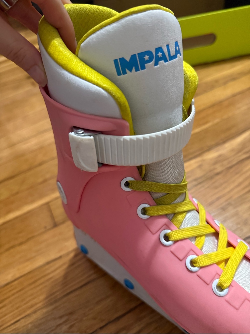 Impala Pink & Yellow Inline Roller Skates - Picture 4 of 10